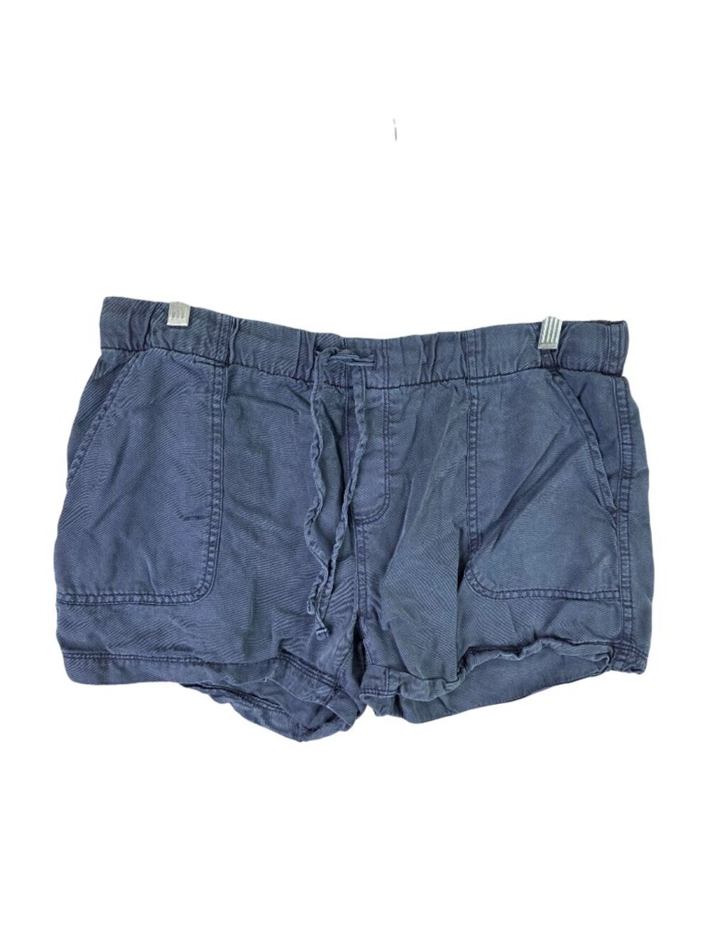 Womens Gap Blue Lyocell Elastic Waist Drawstring Shorts 5" Inseam Size S